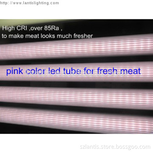 pink color Install LED T8 Lighting
